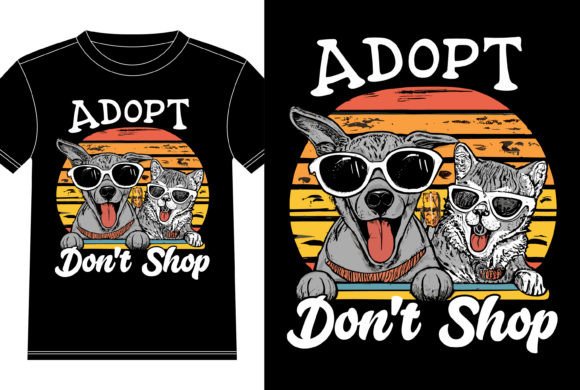 Adopt Don’t Shop T-Shirt Design Graphics