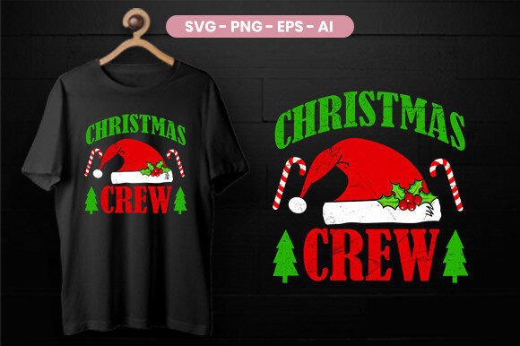 Christmas Crew SVG PNG T-Shirt Design: Graphics for Joyful Branding