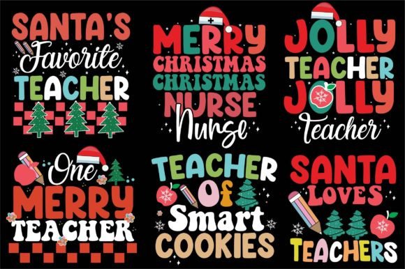 Christmas Retro T-Shirt Design Bundle