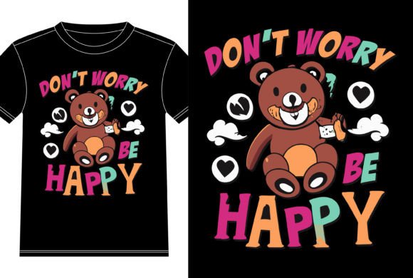 Don’t Worry Be Happy Panda Graphics & T-Shirt Designs