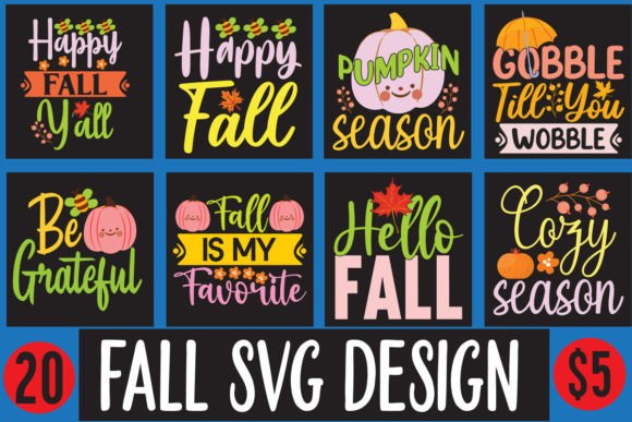 Fall SVG T-shirt Design Bundle