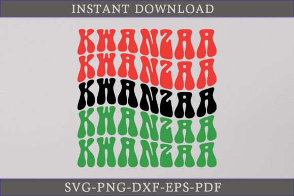 Retro Kwanzaa Groovy Wave SVG Graphics for T-Shirt Designs